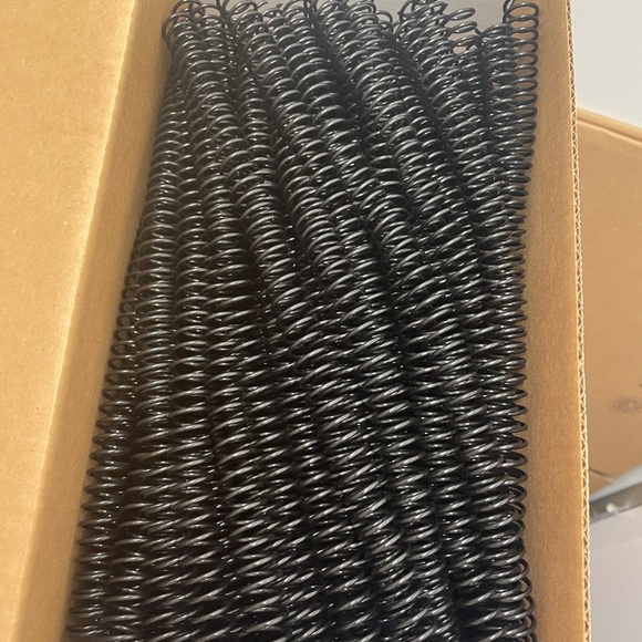 1/2” Black Spiral Coil Bindings, 12” (100 Pack) - Picture 2 of 3